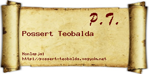 Possert Teobalda névjegykártya